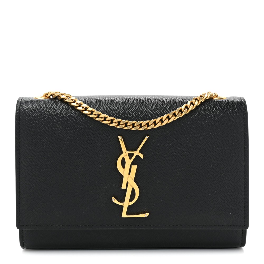 Grain De Poudre Small Monogram Kate Satchel Black