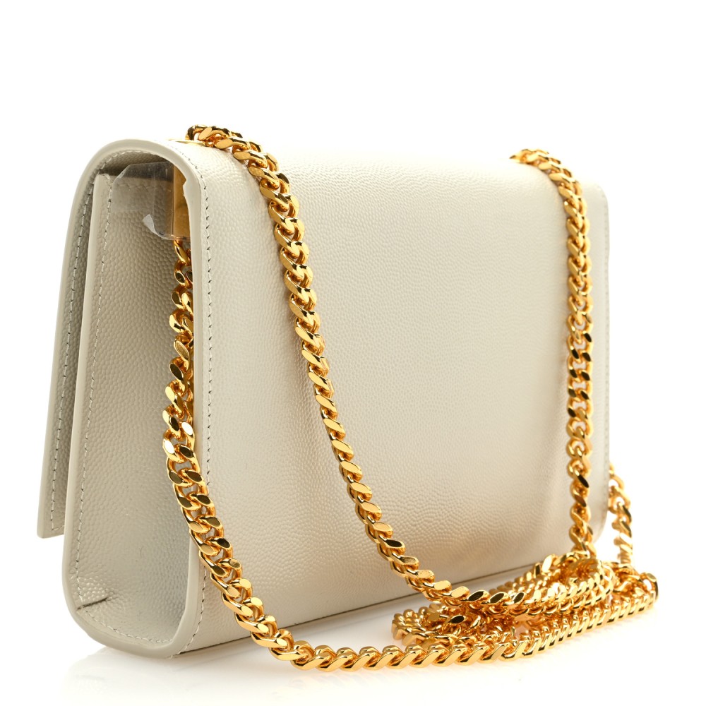 Grain De Poudre Small Monogram Kate Satchel Crema Soft