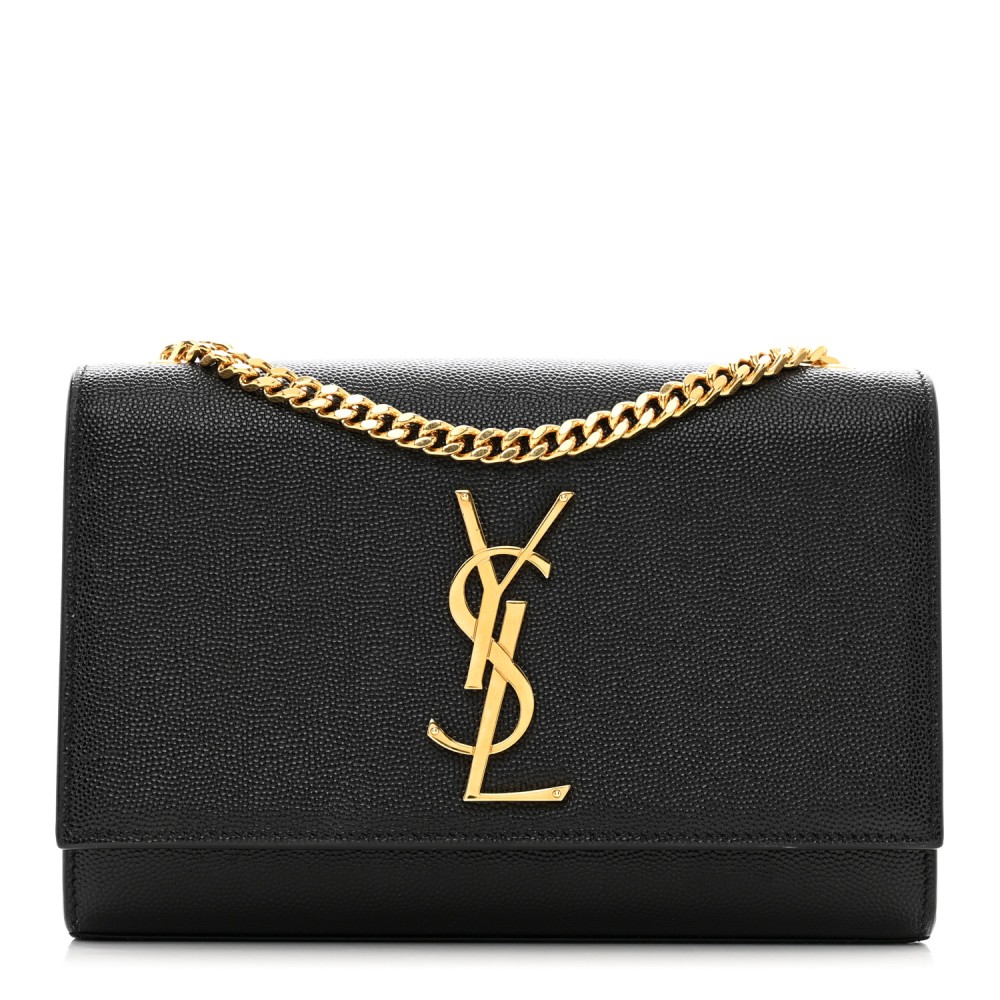 Grain De Poudre Small Classic Monogram Kate Satchel Black