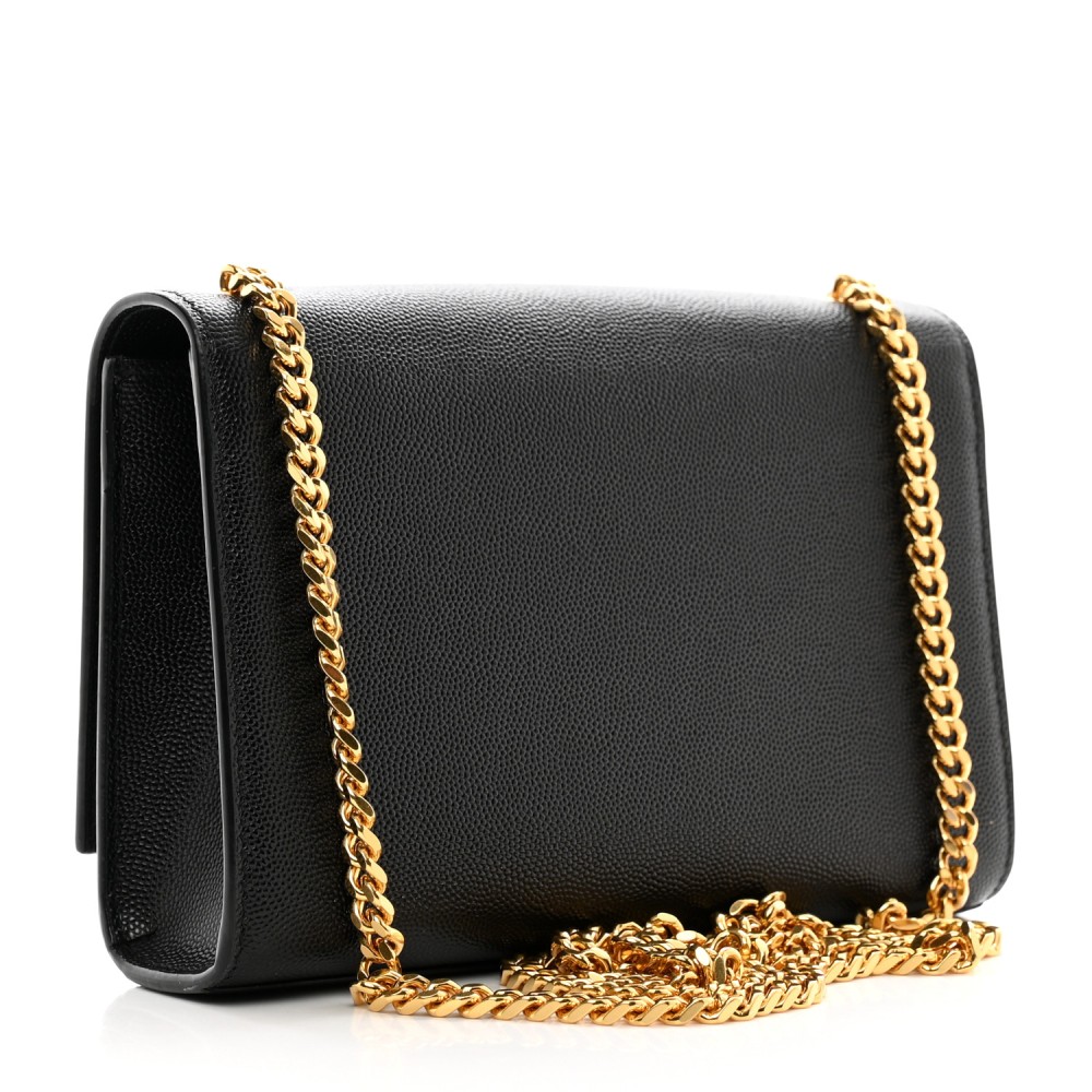 Grain De Poudre Small Classic Monogram Kate Satchel Black