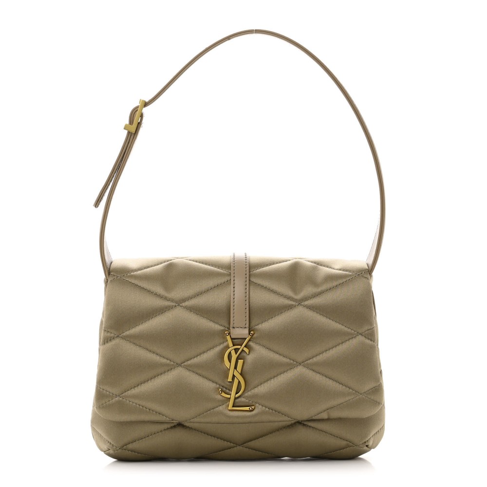 Satin Quilted Le 57 Diamond Shoulder Bag Mouse