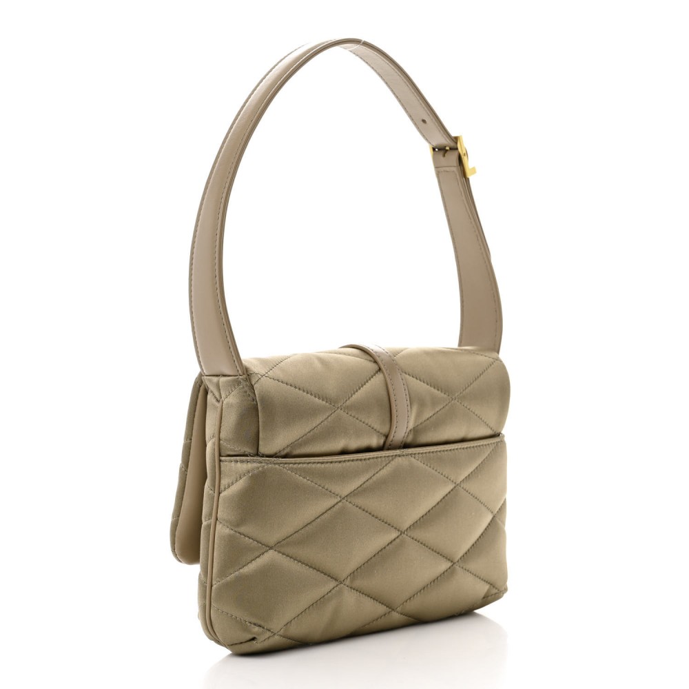 Satin Quilted Le 57 Diamond Shoulder Bag Mouse